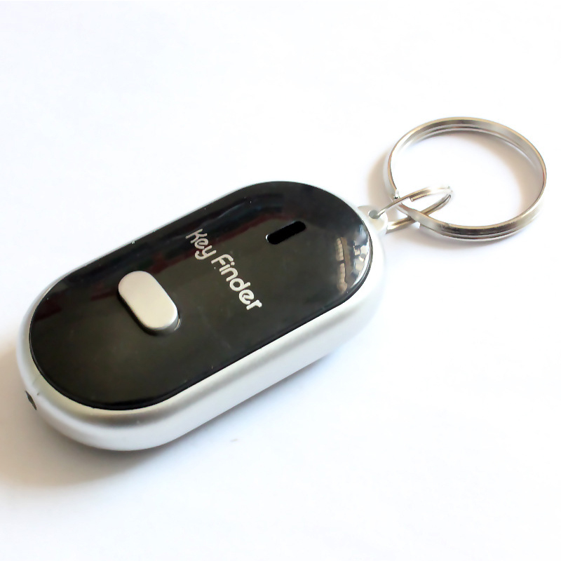 LED Key Finder Locator Find Lost Keys Chain Keychain Whistle Sound Control Locator Keychain Accessories QJY99
