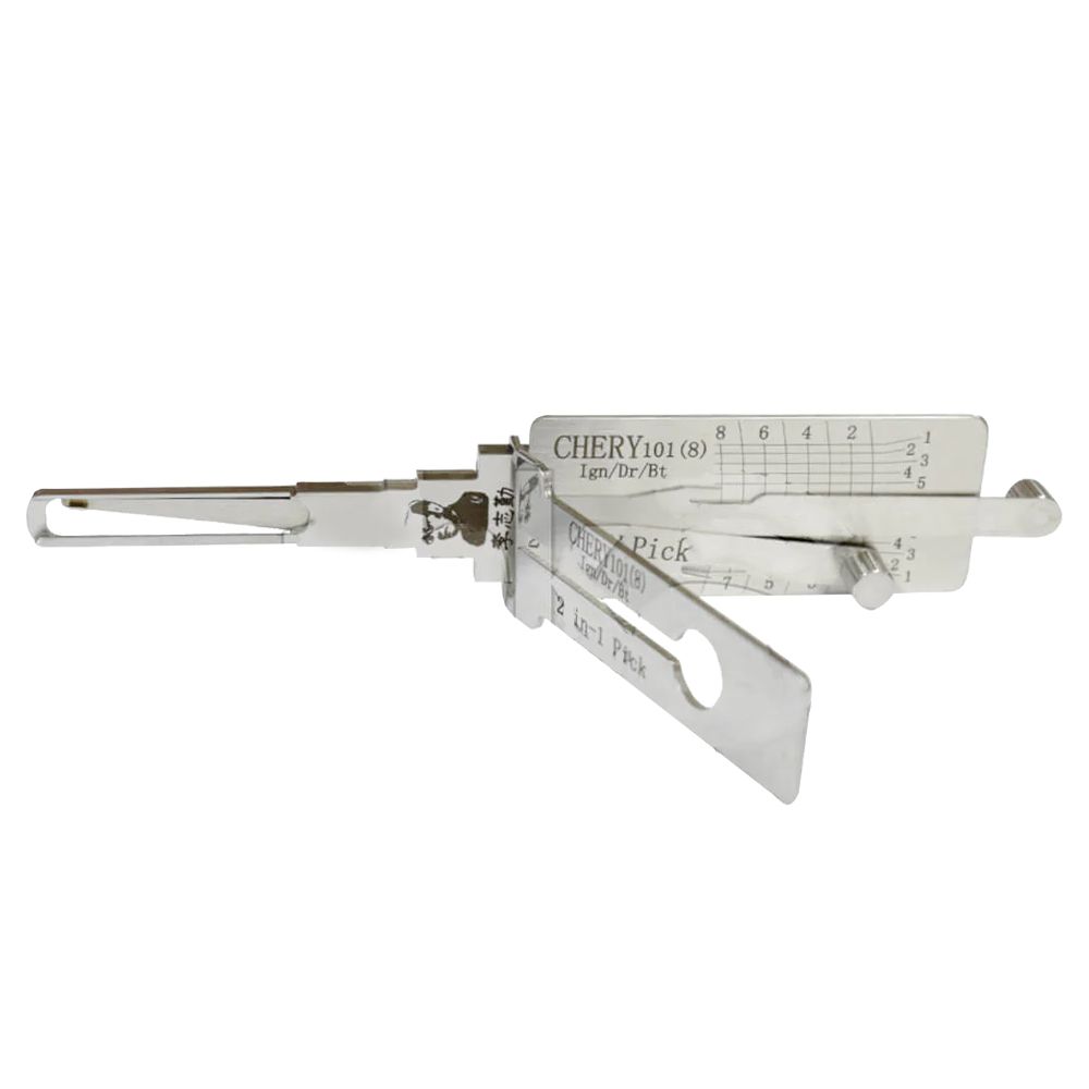 LISHI CHERY101 End Milling Tool (8-CUT)  2-in-1 Pick & Decoder for Chery Tiggo 5 E5 Ignition/Door Locks