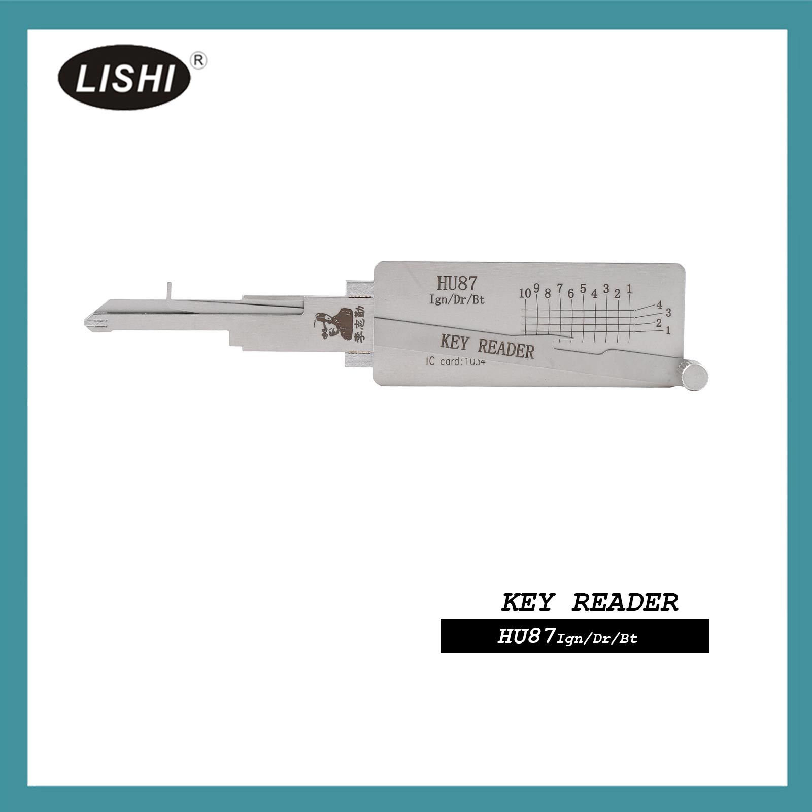 2022 New LISHI HU87 Direct Reading Flat Milling without Opening Directly Reading Door Lock Tail Box and Ignition Lock 2-in-1 Tool without Side Column