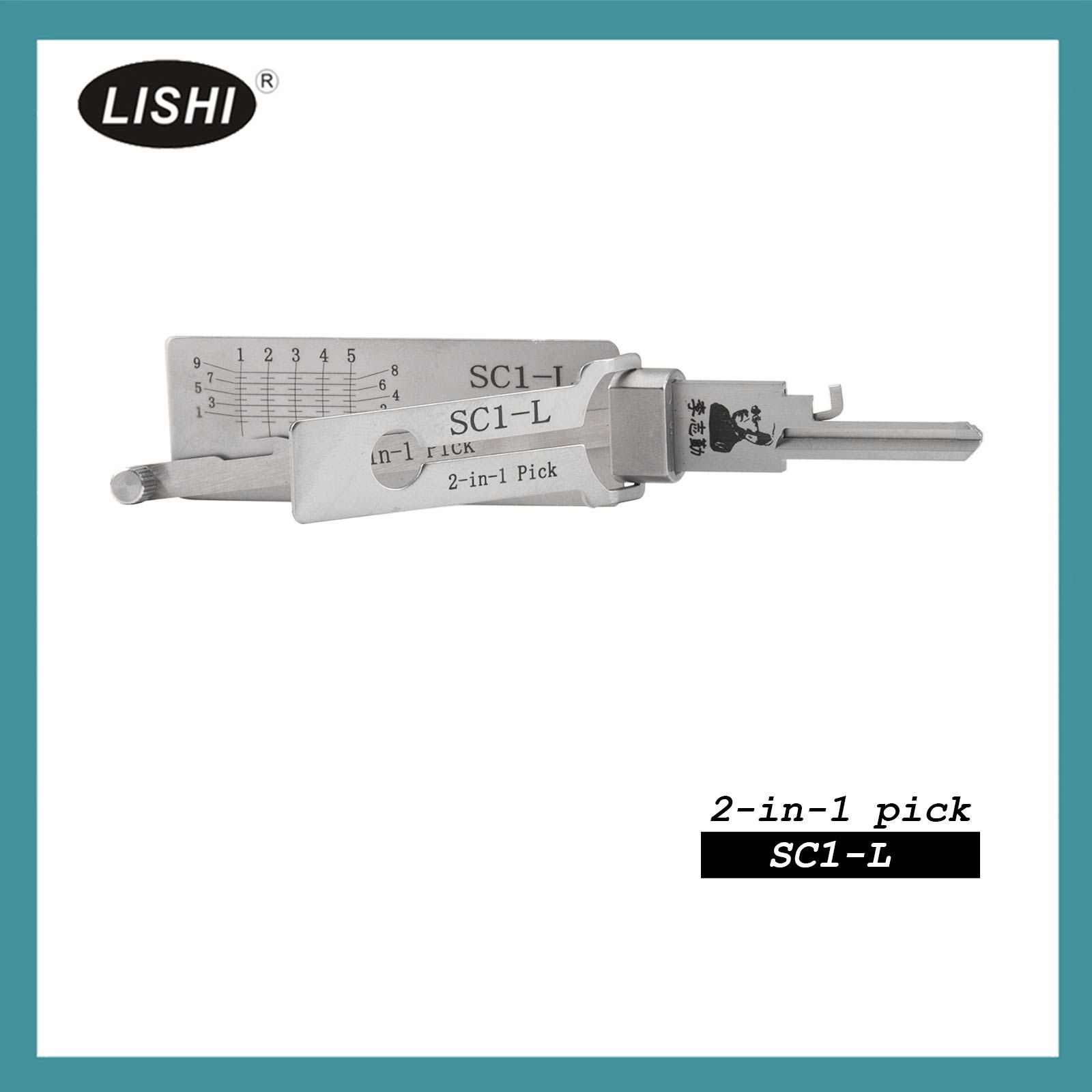LISHI SC1-L Civilian Tool (Reverse Handing) 2-in-1 Pick & Decoder for 5-Pin Schlage Keyway