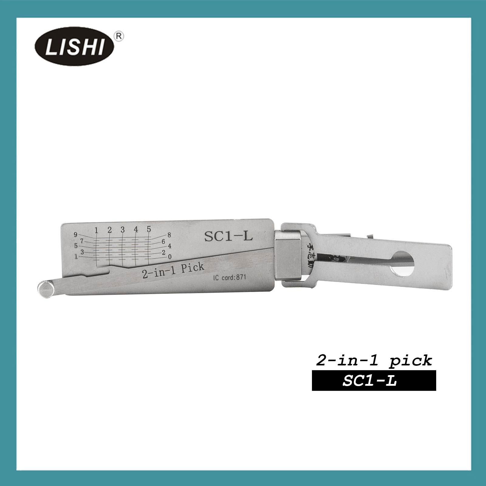LISHI SC1-L Civilian Tool (Reverse Handing) 2-in-1 Pick & Decoder for 5-Pin Schlage Keyway