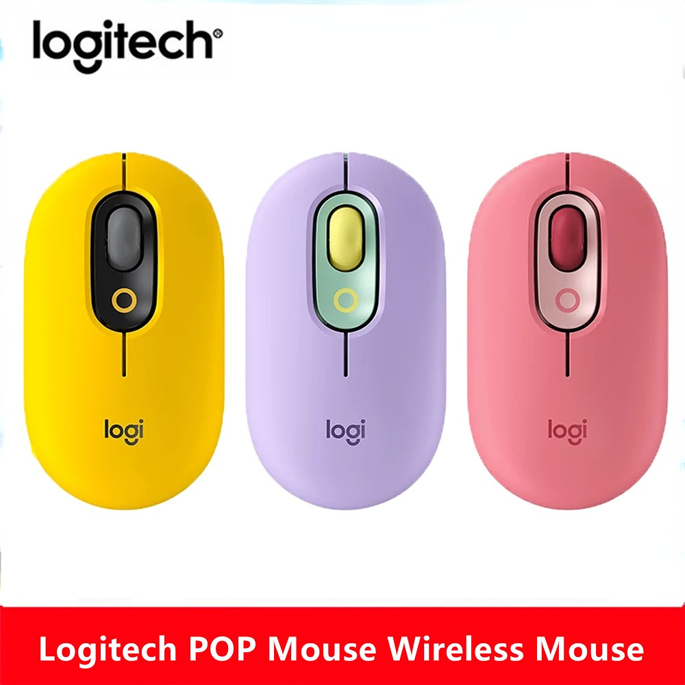 New Logitech POP Wireless Mouse Bluetooth Silent Mice High Precision Optical Tracking Mice For ipad Notebook Office Portable