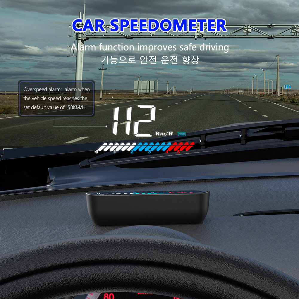 M7 OBD2 GPS Head Up Display Auto Electronics HUD Projector Display Digital Car Speedometer Voltage Accessories For All Car