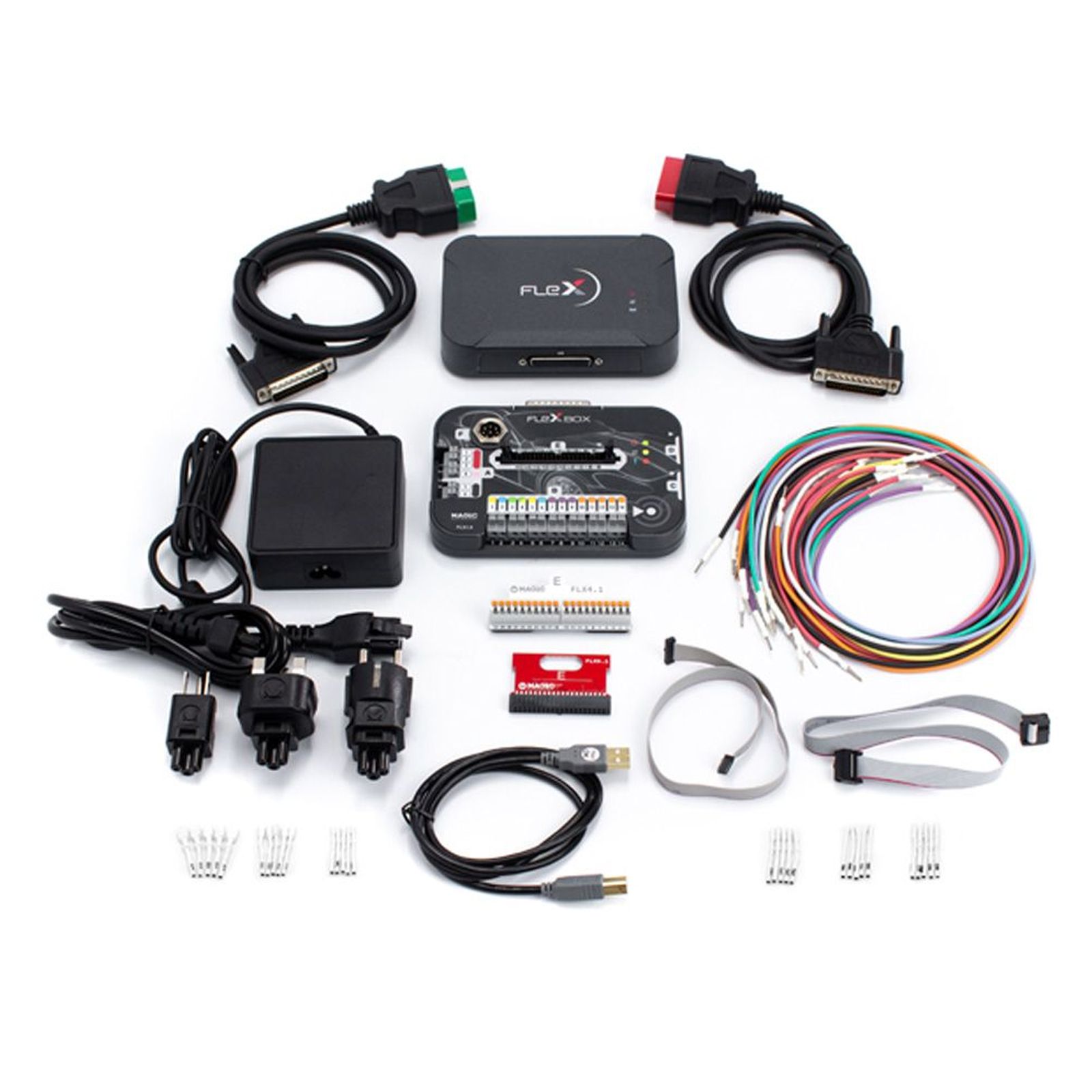 Magic Motorsport FLK02 FLEX Full Hardware Kit with Car, Van, Bike OBD Bench ECU Master Version Software License