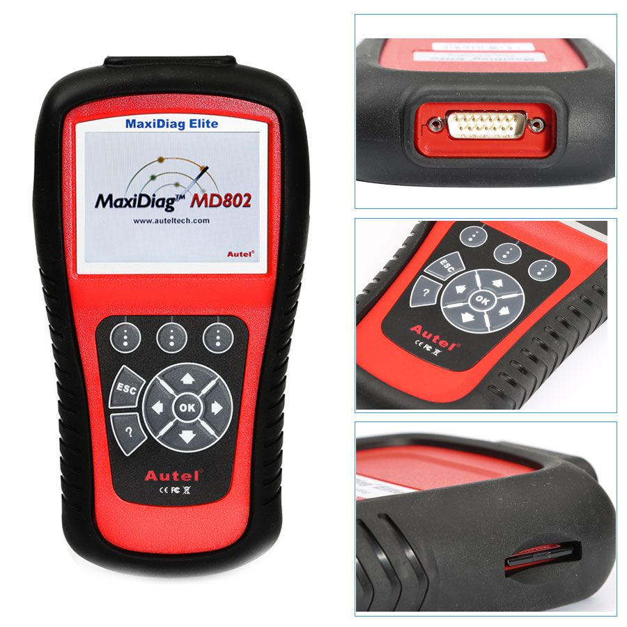 Original Autel MaxiDiag Elite MD802 for 4 System DS Model Supports Online Update