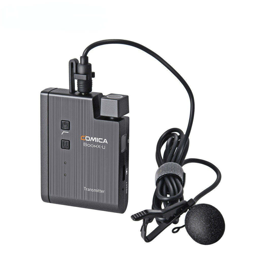 Boom U Professional Mini UHF Digital Wireless Microphone with Mono/Stereo Output Modes,Wireless Lav Mic for Cameras/Phone