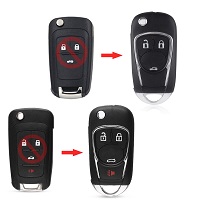 Modified Remote 2/4 Buttons Folding Flip Car Key Cover Shell Fob Case For Chevrolet Cruze Camaro Equinox Impala Malibu