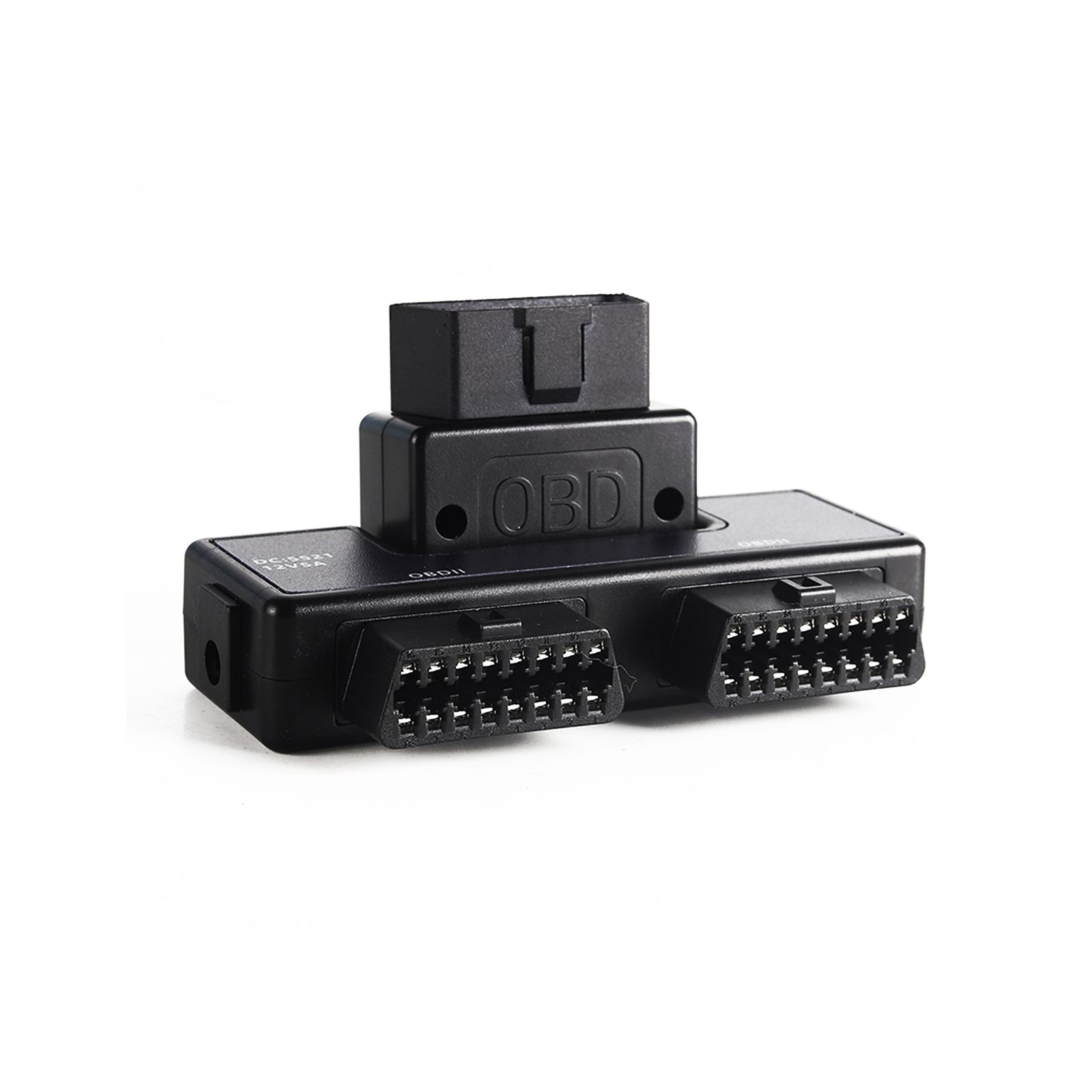 OBD II OBD2 16 Pin Splitter Extension Adapter Expander Connector One-to-Two 2X Female and 1X Male 180° Free Adjustment