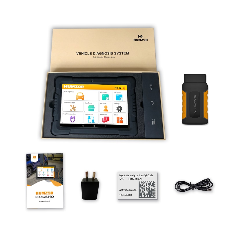 Humzor ND366 Elite OBD2 Scanner Tablet Full System for  ABS Airbag Oil EPB DPF Reset Car Diagnostic Tool Automotive Code Reader