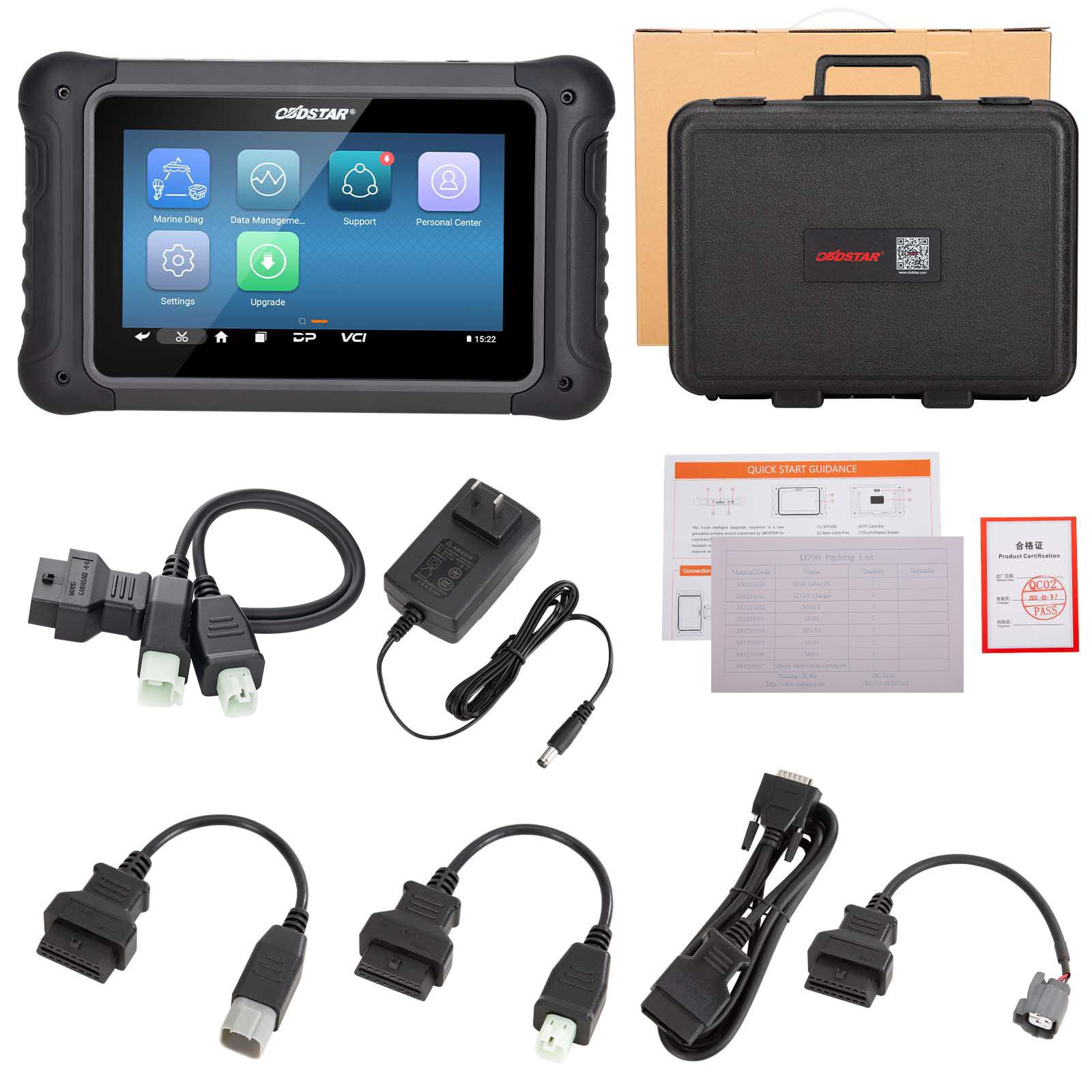 OBDSTAR D700 A for Jetski Intelligent Marine Scanner Support BRP Honda Kawasaki Yamaha