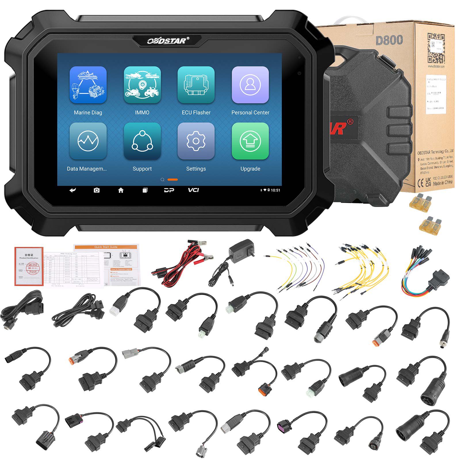 2025 OBDSTAR D800 A+B+C+D Full Configuration Marine Diagnostic Tool for Jet Ski/ Outboard/ Inboard/ Generator