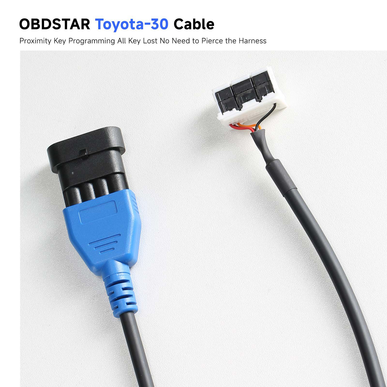 OBDSTAR Toyota-30 Cable Proximity Key Programming All Key Lost Support 4A and 8A-BA No Need to Pierce the Harness for X300DP Plus/ X300 Pro4
