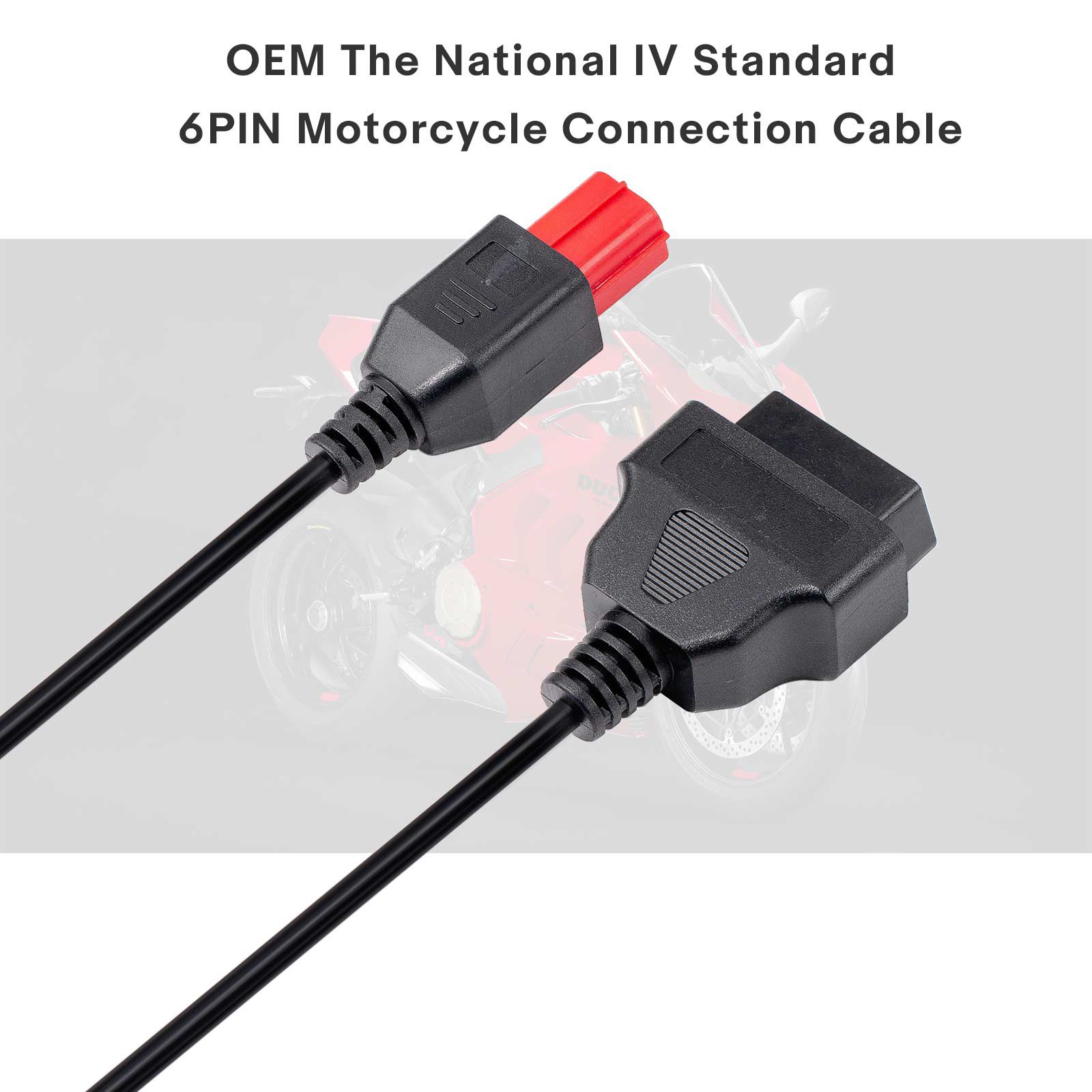 OEM The National IV Standard 6PIN Motorcycle Connection Cable for Motorcycle and Odometer Correction Function
