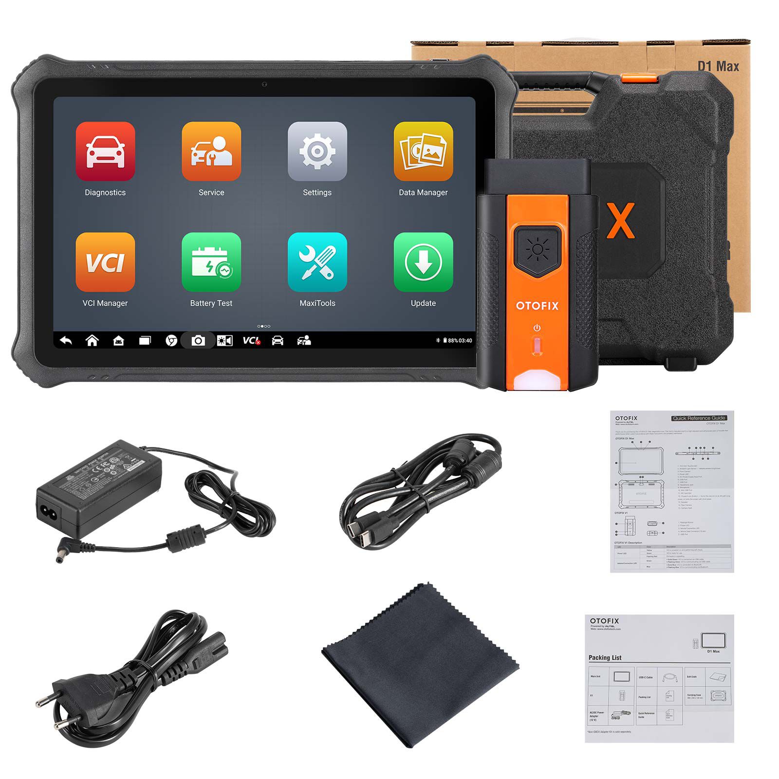 2025 OTOFIX D1 MAX2 Professional Bi-directional Diagnostic Tool Supports CAN FD DoIP 40+ Service Functions ECU Coding