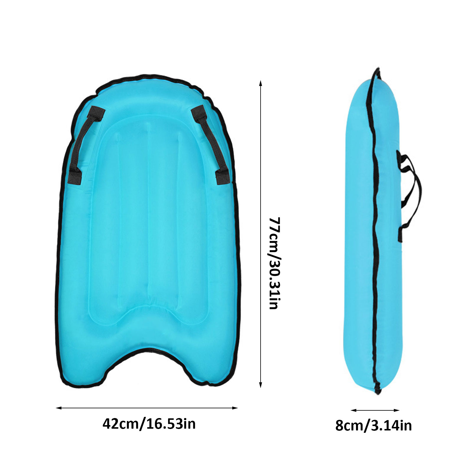 Children Portable InfIatable Bodyboard Handle Foldable Outdoor Swimming Pool Beach Surfboards Mini Surfboards Beginner Tranning