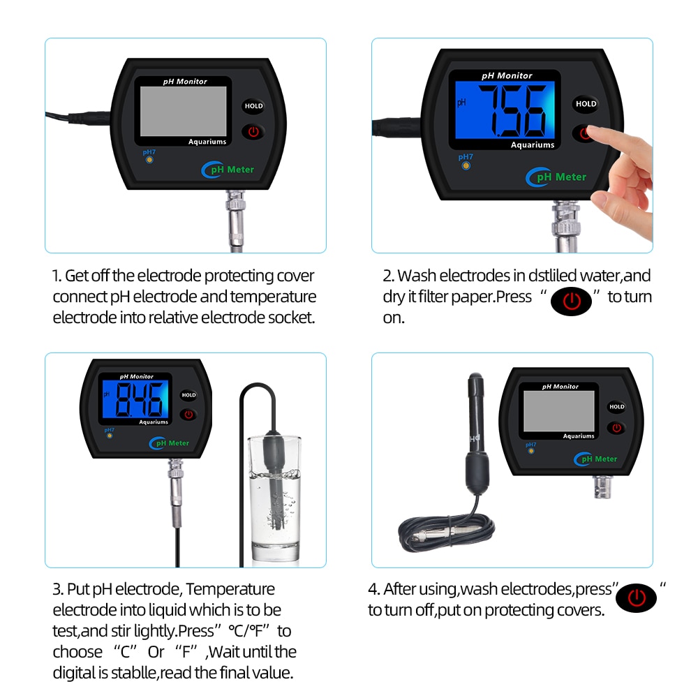 PH-990 Online pH montiors PH Meter Accurate Digital Pen Pocket Aquarium Wine Urine LCD PH Tester Water Quality Analyzer