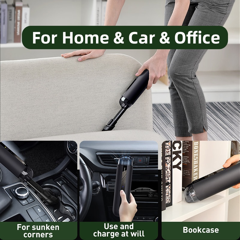 Portable Car Vacuum Cleaner Wireless 5000Pa Rechargeable Handheld Mini Auto Cordless Vacuum Cleaner for Car Vacum Vaccum