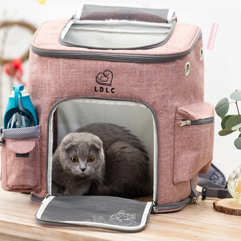 Outdoor Cat Mesh Carrier Backpack Breathable Pet Bag For Dogs Fashion Portable Dog Cat Carrier Bag Comfort Carrier for Small Medium Dog