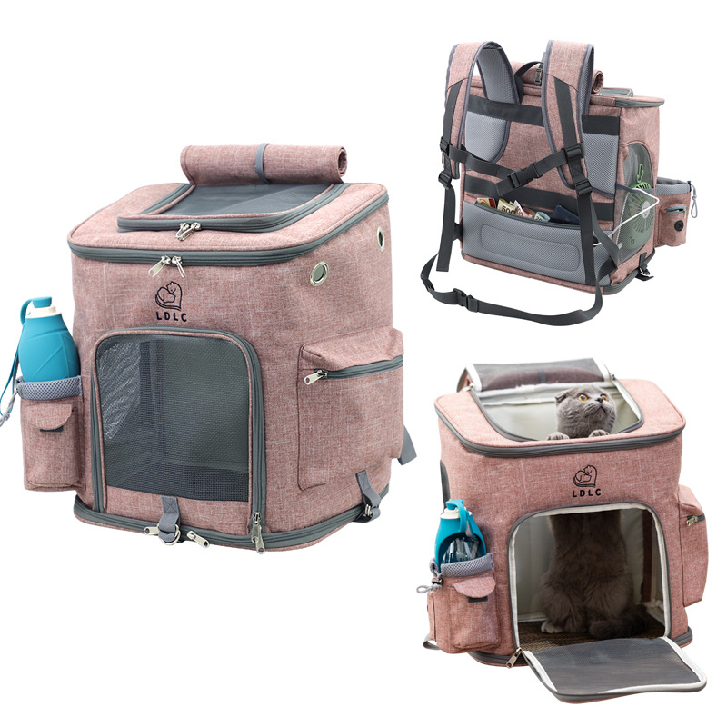 Outdoor Cat Mesh Carrier Backpack Breathable Pet Bag For Dogs Fashion Portable Dog Cat Carrier Bag Comfort Carrier for Small Medium Dog