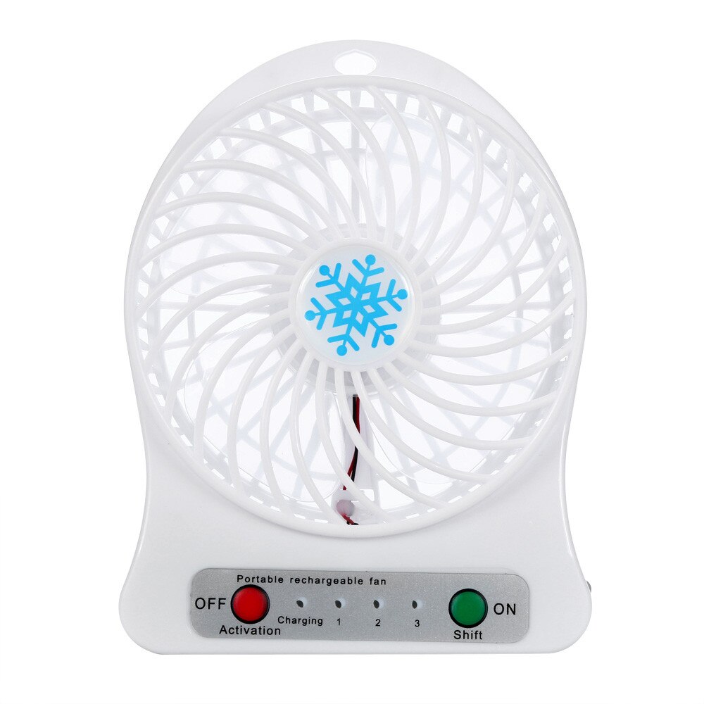 Portable Rechargeable LED Light Fan Air Cooler Mini Desk USB 18650 Battery Fan Creative Summer Air Cooler USB Fan#31