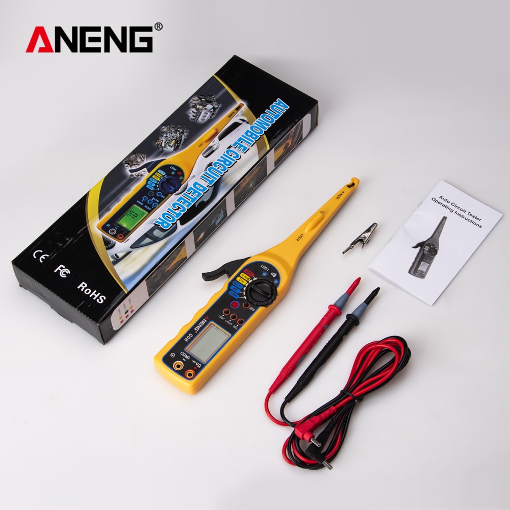 ANENG  AN-C08 Power Electrical Multi-Function Auto Circuit Tester Multimeter Lamp Car Repair Automotive Electrical Multimeter 0V-380V( Screen)