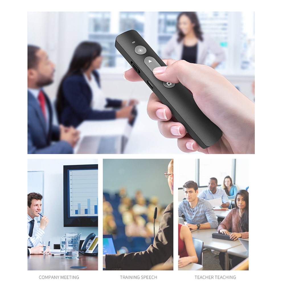 Presentation Clicker Wireless Presenter Pointer N35 RF 2.4GHz PPT Slide Advancer USB Remote Control Flip Pen for Powerpoint
