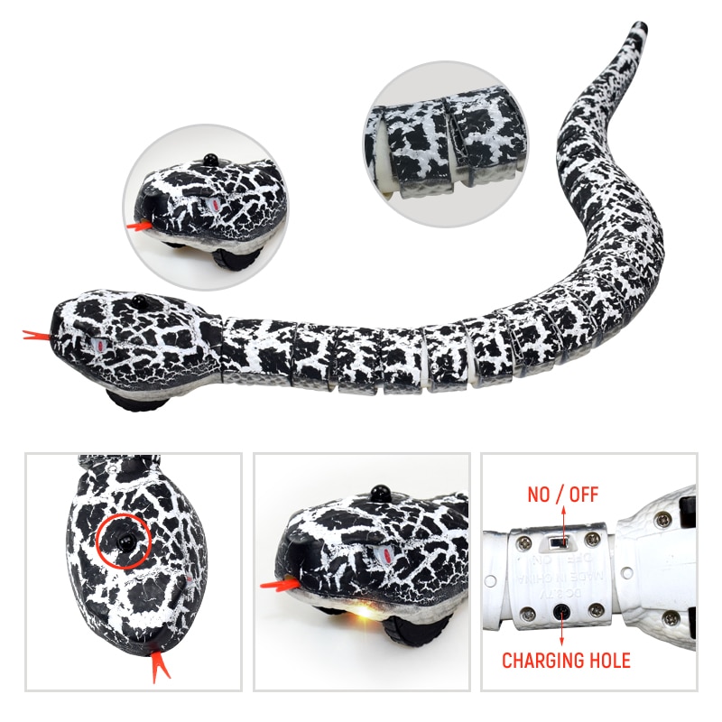 RC Animal Infrared Remote Control Snake with Egg Rattlesnake Kids Electric Toy Trick Mischief Toys Children Funny Novelty Gift