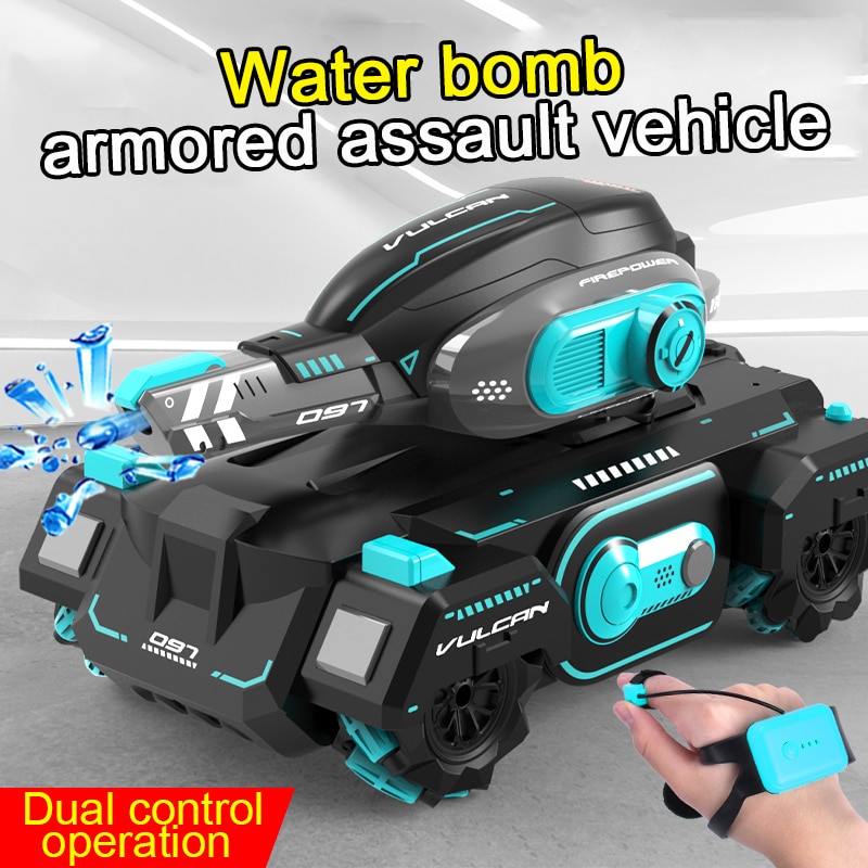 RC Car 4WD Tank RC Toy Water Bomb Shooting Competitive Gesture Controlled Tank Remote Control Drift Car Toys for Children Kids
