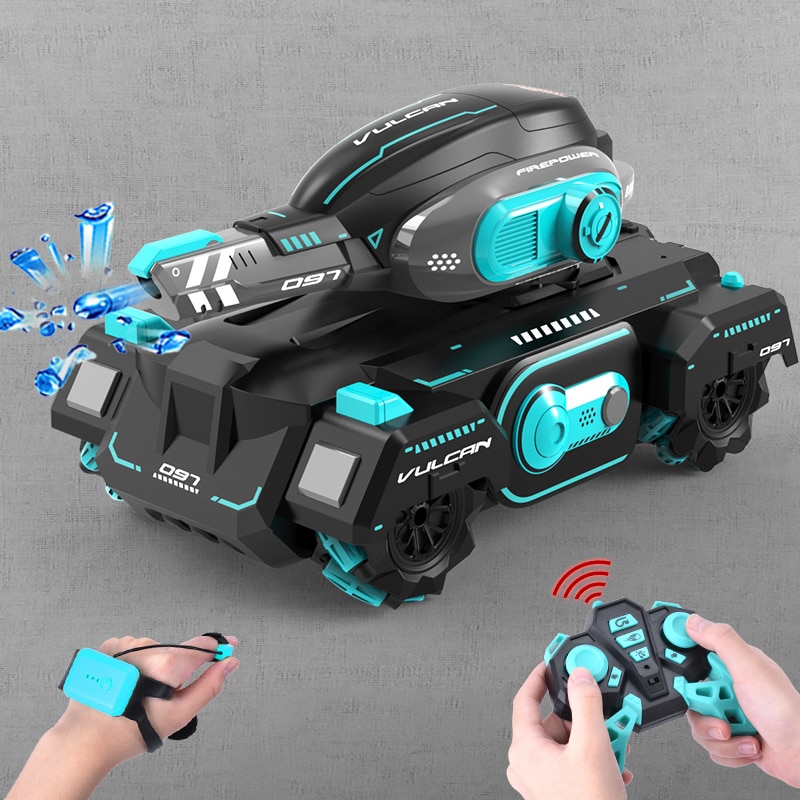 RC Car 4WD Tank RC Toy Water Bomb Shooting Competitive Gesture Controlled Tank Remote Control Drift Car Toys for Children Kids
