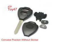 Remote Key Shell 2 Button TOY47 with Concave without Paper for Toyota Corolla 10pcs/lot