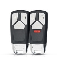 Replacement 3/4 Buttons Uncut Remote Car Smart Key Shell Fob For Audi Q7 SQ7 A4L A5 S5 2016 2017 2018 2019 Key Blank Case