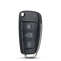Replacement Flip Remote Key Shell For VW For Audi A2 A3 A4 A6 A6L A8 TT Fob 3 Buttons Folding Car Key Case Cover