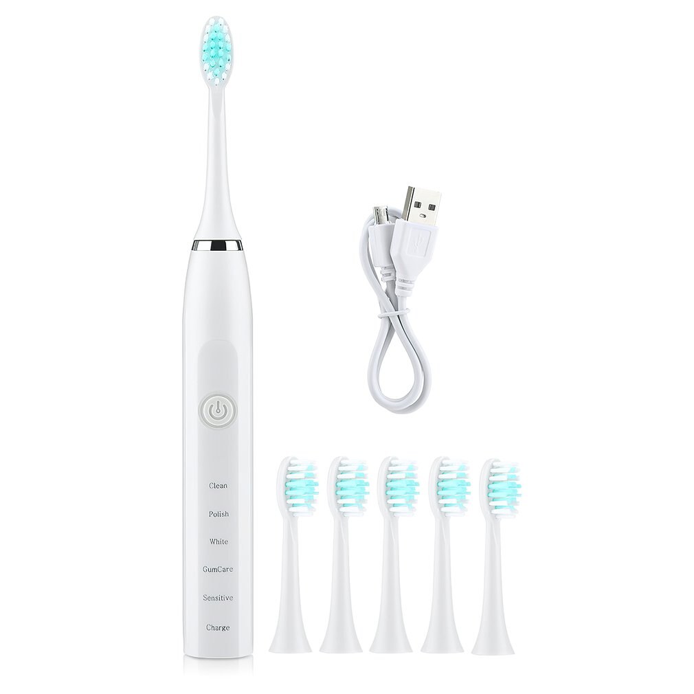 Sonic Electric Toothbrush Oral Gum Massage Brush 5 Mode 4 Speed USB Rechargeable Teeth Care Soft Bristles Toothbrush For Travel