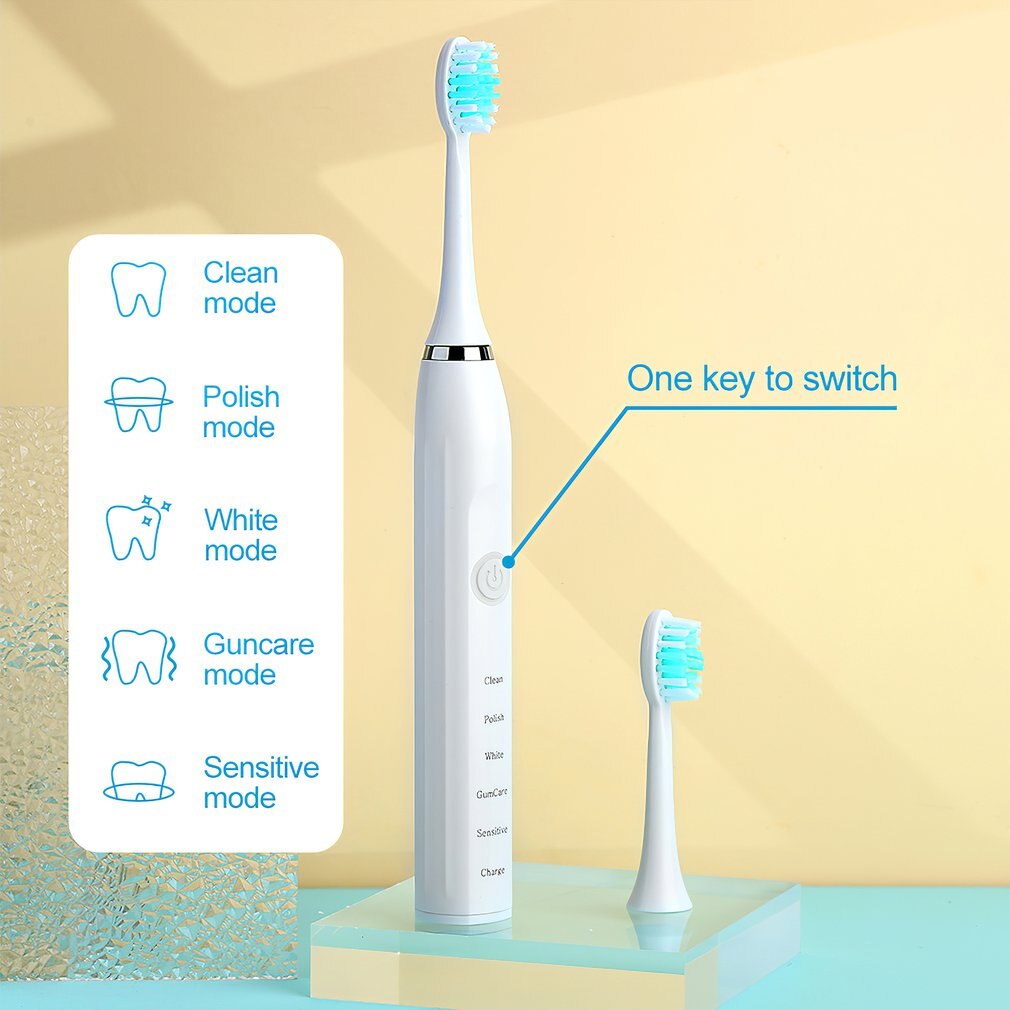 Sonic Electric Toothbrush Oral Gum Massage Brush 5 Mode 4 Speed USB Rechargeable Teeth Care Soft Bristles Toothbrush For Travel