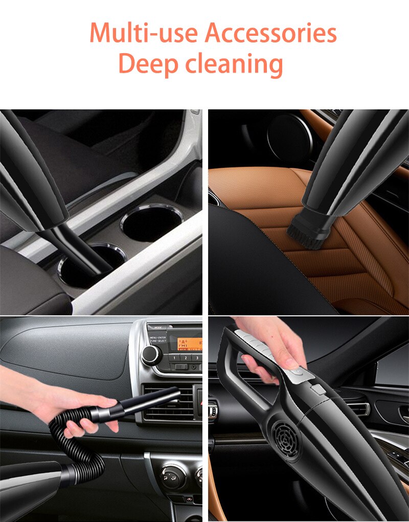 Strong Power Handheld 12V Mini Car Vacuum Cleaner Car Vacuum Cleaner High Suction For Car Wet And Dry dual-use Vacuum Cleaner