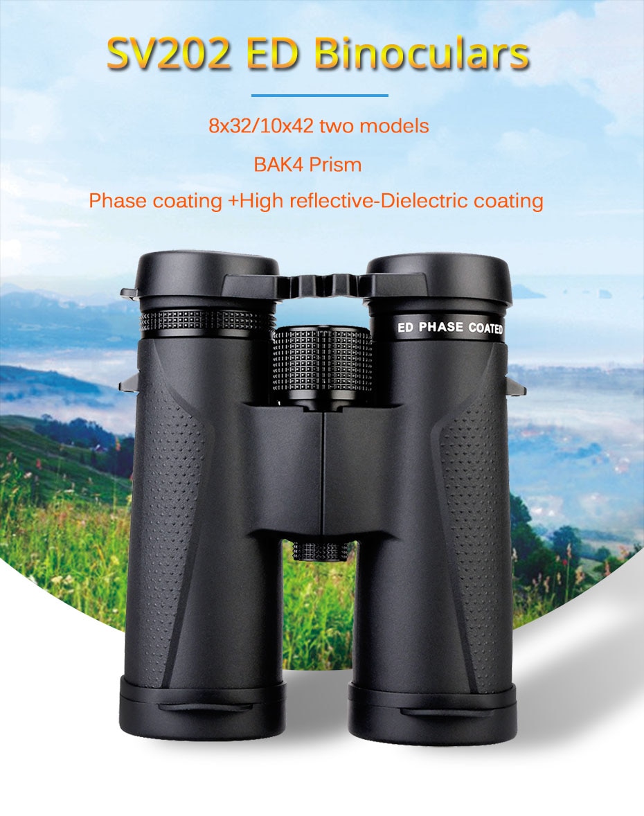 SV202 Astronomical Telescope 8X32/10x42/10x50 ED Binoculars Powerful IPX7 Waterproof BAK4 for Bird Watching Stargazing