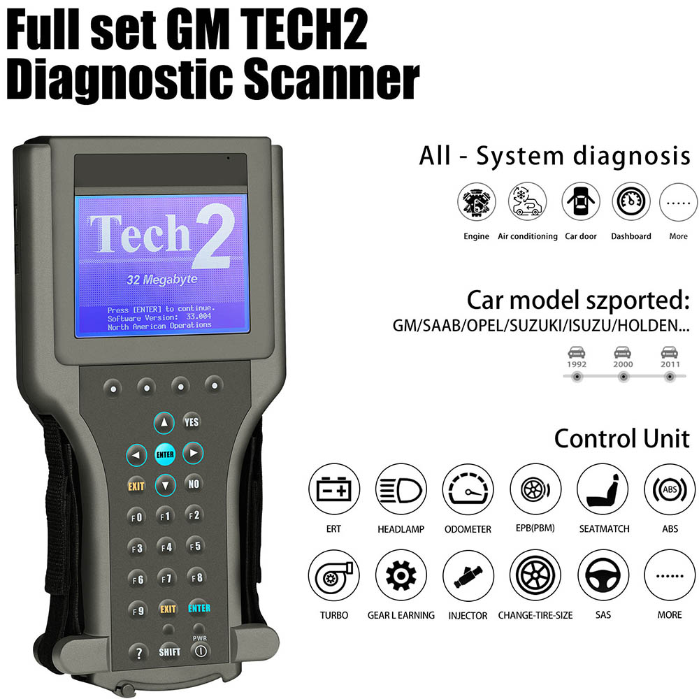 GM Tech2 Diagnostic Scanner For SAAB,OPEL,SUZUKI,ISUZU,Holden with TIS2000 Software Full Package