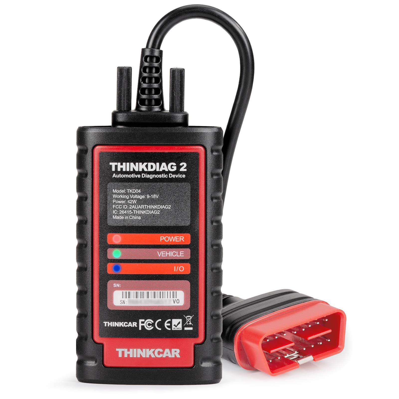 THINKCAR Thinkdiag2 All System Bidirectional Diagnostic Scanner with CAN-FD Protocol Auto VIN ECU Coding 15+ Reset Functions Free Update for One Year