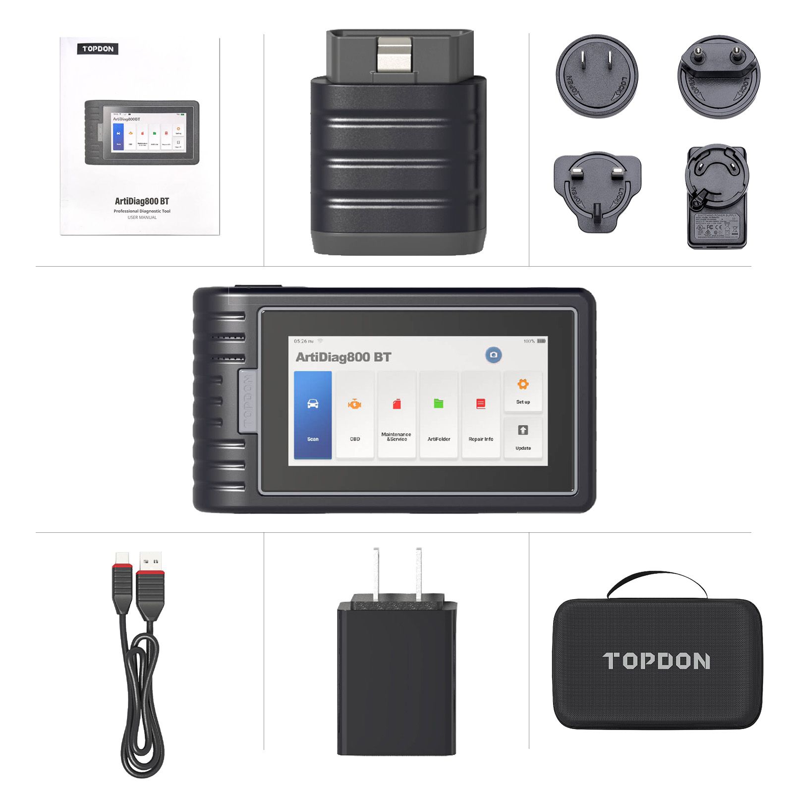 2024 TOPDON Artidiag 800 BT Mid-level All System Diagnostic Tool with 28 Service Functions Free Lifetime Upgrade Multi-Language