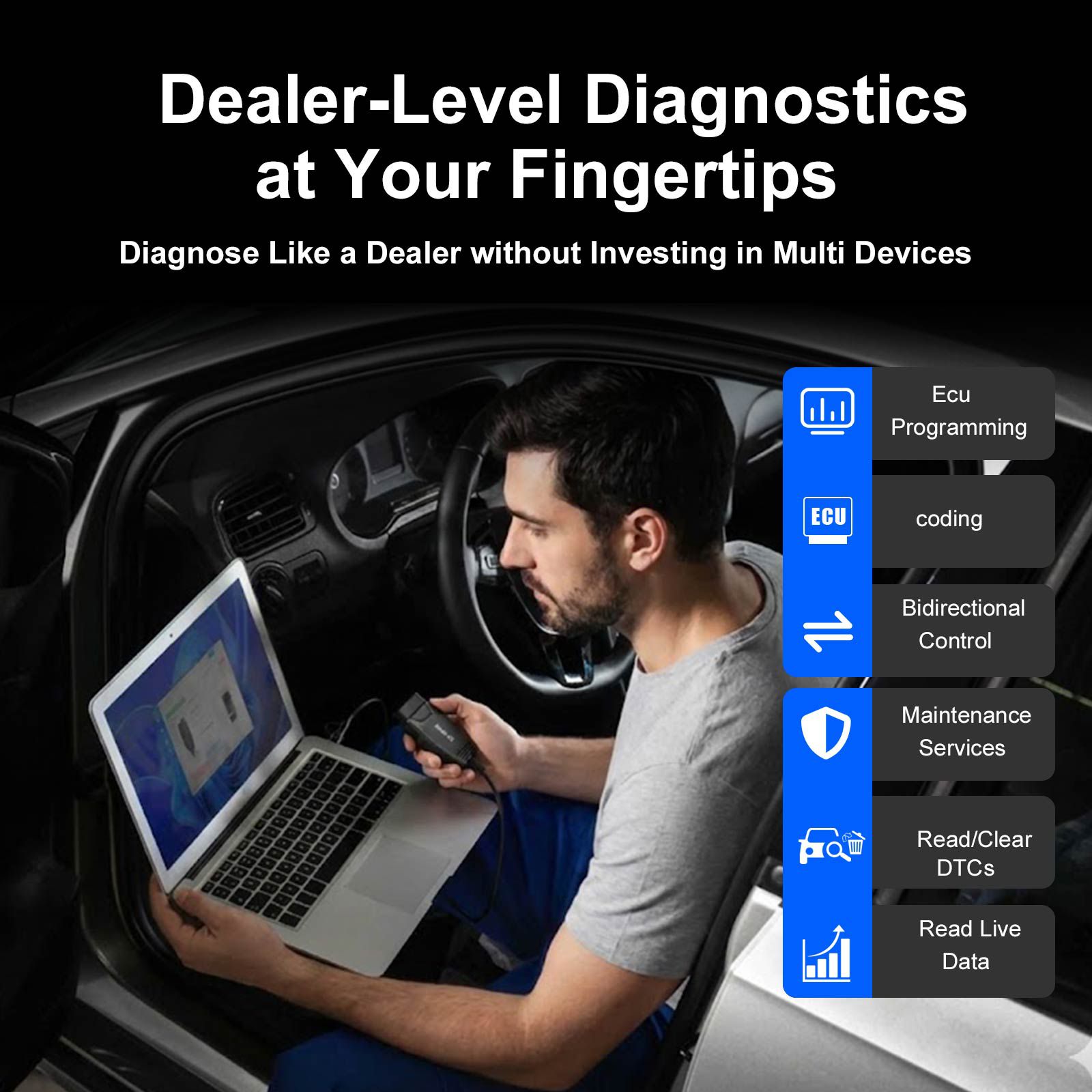 2025 TOPDON RLink X3 J2534 Pass-thru Programmer for US Vehicle Brands for GM, Ford, and Chrysler