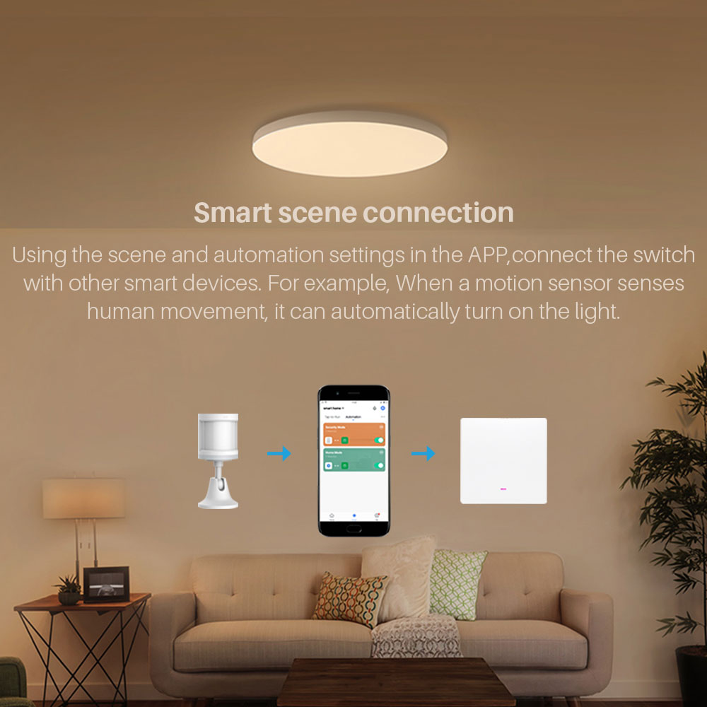 1Gang Tuya Smart Switch WiFi Plush Button Switch AC 100-240V 2400W Smart Home Automation Works With Alexa Google Home