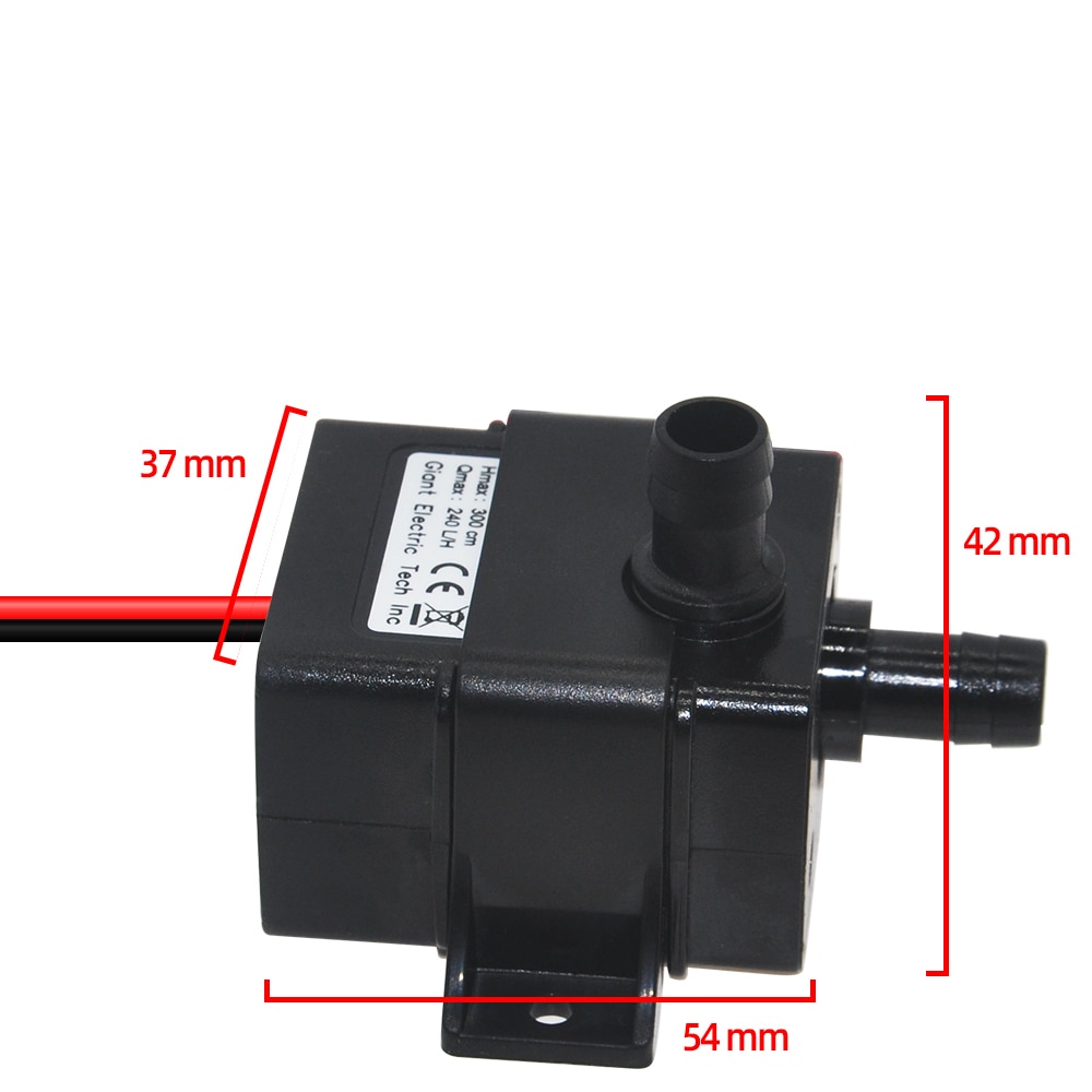 DC 12V 3.6W 240L/H Flow Rate Ultra-quiet IP68 Waterproof Brushless DC Pump Mini Submersible Low Consumption Water Pump 40%off