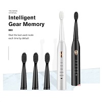 Ultrasonic Sonic Electric Toothbrush Rechargeable Waterproof Houseehold Whitening Toothbrush Adult Timer Teeth Brush