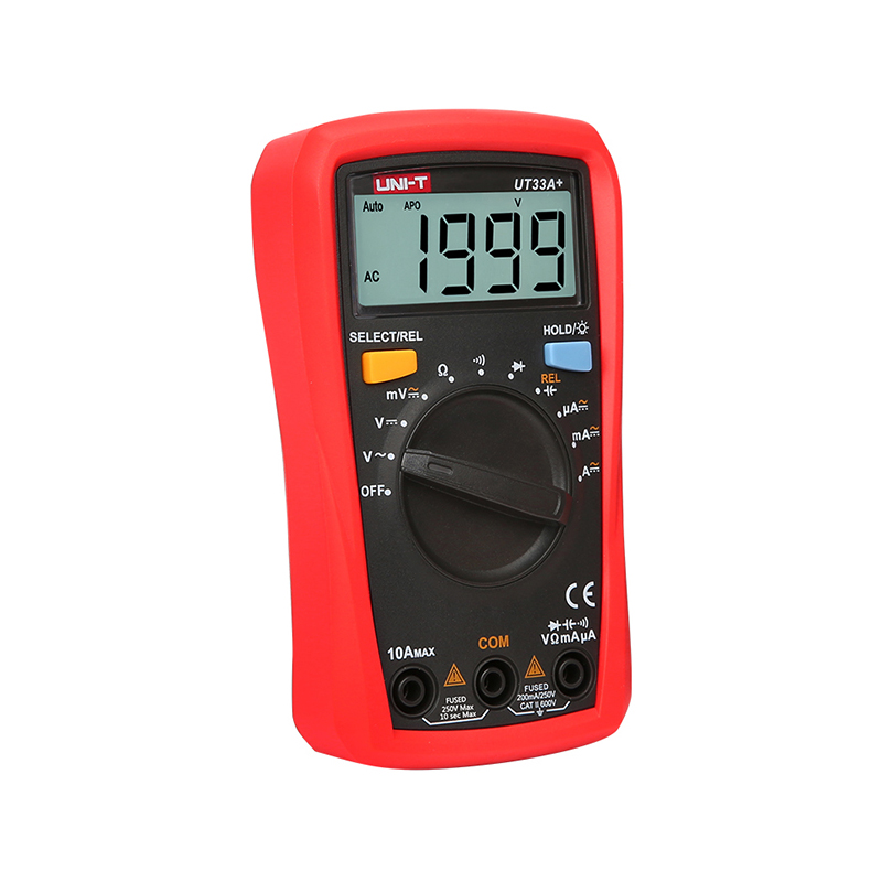 UNI-T UT33A+ Palm Size Digital Multimeter Tester Backlight AC DC Voltmeter Ammeter Ohmmeter Capacitance Meter