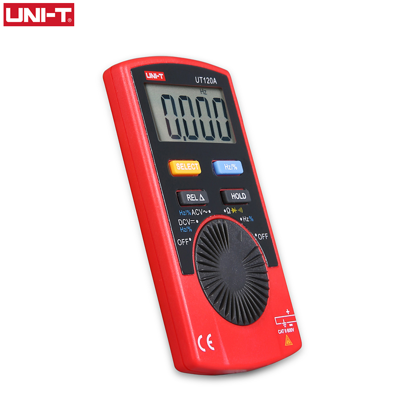 UNIT UT120A/B/C Digital Pocket Multimeter 4000 Counts Auto Range Digital AC DC Voltage Capacitor Electric Meter Continuity Buzzer Tester