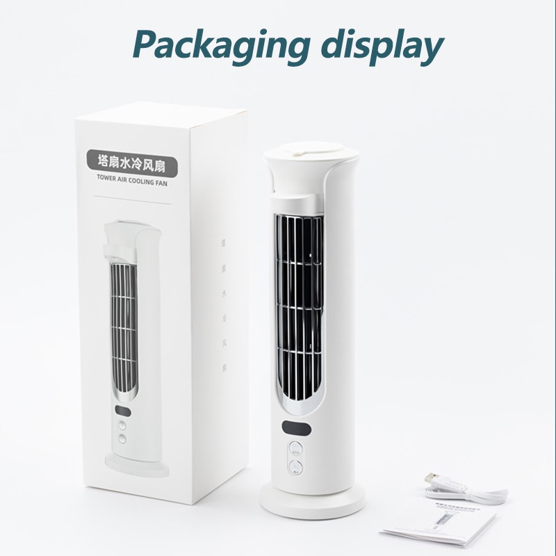 Upgrade Air Cooler Fan USB Desktop Portable Air Conditioner LED Digital Display Rechargeable Multifunctional Cooling Fan