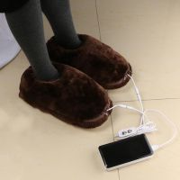 USB Feet Warmer Reliable Soft Portable Winter Electric Cold Relief Heating Shoes Home Heated Slipper Pad Heated Foot Warmers
