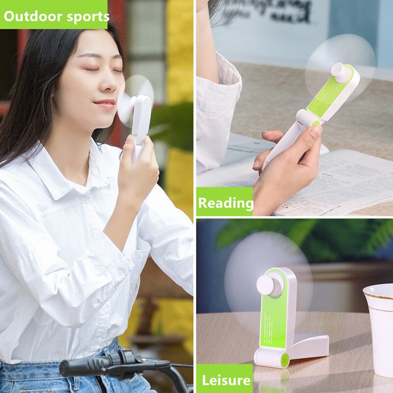 Usb Pocket Fold Fans Electric Portable Hold Small Fans Originality Small Household Electrical Appliances Desktop Electric Fan