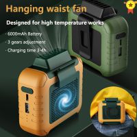 Newest USB Portable Personal Hanging waist Fan With Recharge Battery Ultra quiet Wearable Electric Fan handheld Air Conditioner