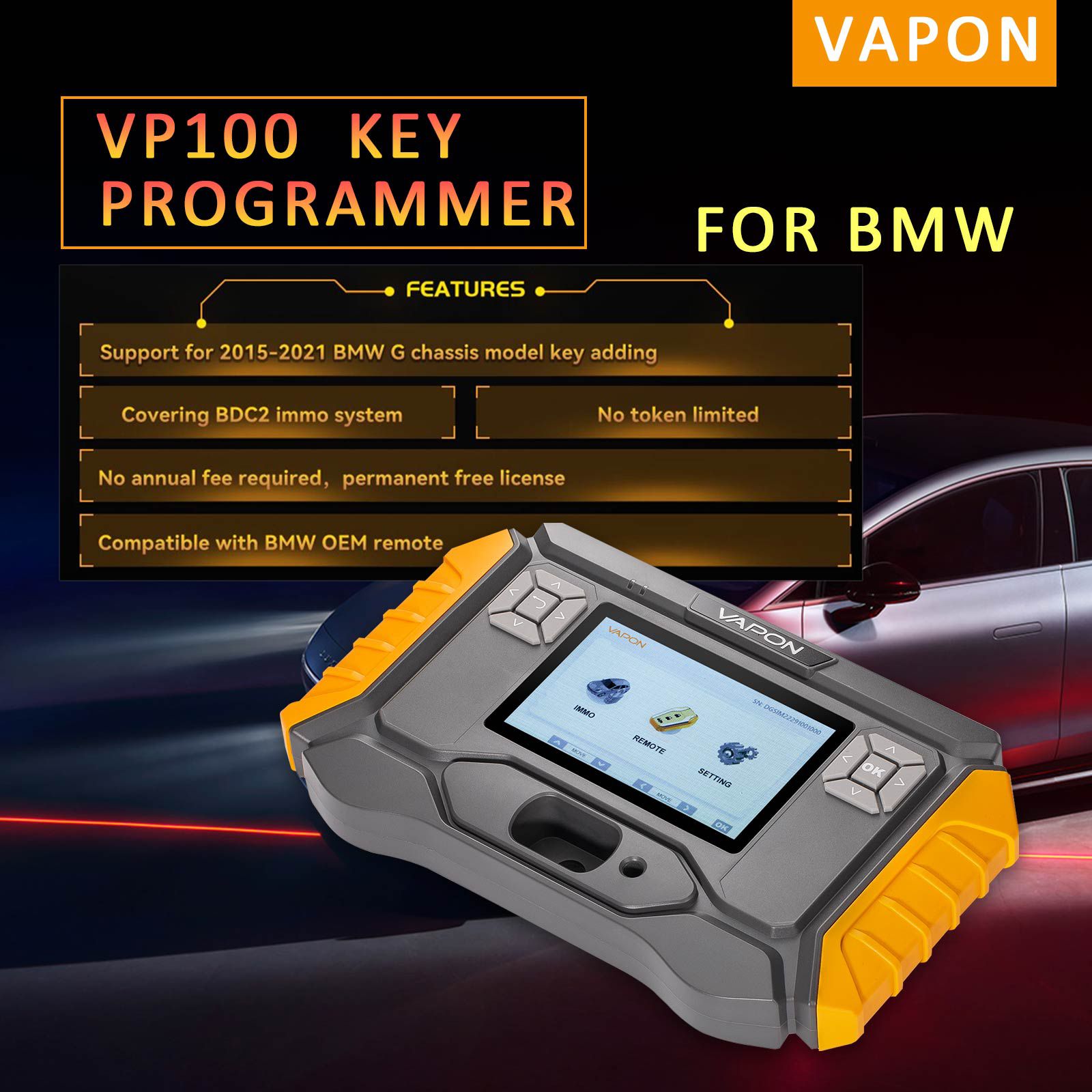 2025 VAPON VP100 Key Programmer for BMW Plus GODIAG BMW BDC2/BCP and BDC3/BCP Test Platform